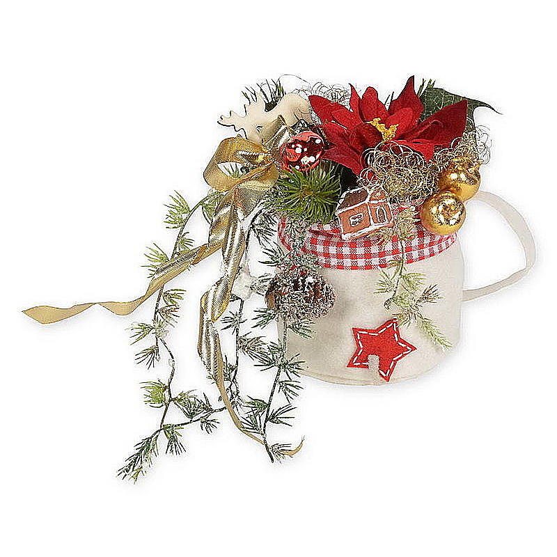 Weihnachtsstern-Busch, Kunstblume, Seindenblume, Kunstpflanze, knstliche Blumen Bild 2