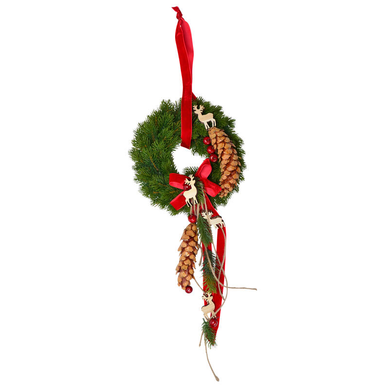 Advents-Tannenkranz mit Kunst-Zweigen, Weihnachtsdeko, Bild 4