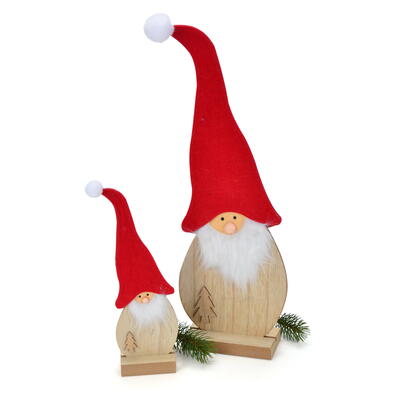 Holzwichtel mit Filzmtze, Wichtel, Weihnachtswichtel, Weihnachtsdeko