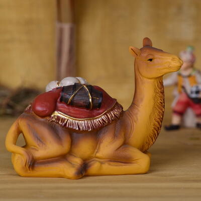 Kamel liegend mit Gepck - Einzelfigur, Krippenfiguren, Weihnachtskrippe
