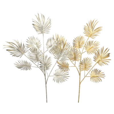 Palmblatt-Zweig gold und champagner, Palm leaf, knstliches Palmblatt, Deko-Zweig, Kunstblume, Kunstpflanze, knstlicher Zweig