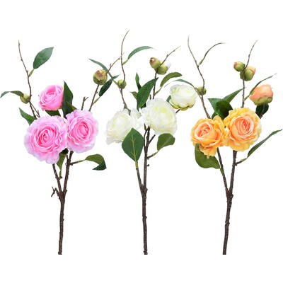 Rosenzweig, knstliche Rose, Seidenblume, Kunstblume, Dekozweig Rose