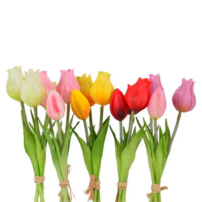 Tulpenbund Real Touch, Frhlingsblumen, knstliche Tulpe, Kunstblume, Seidenblume