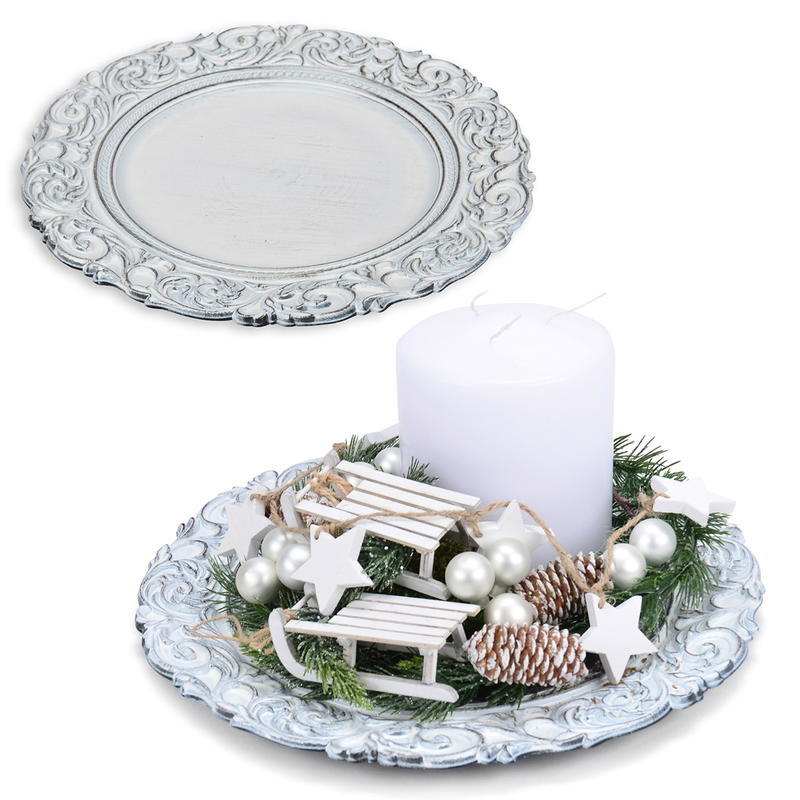 Deko Teller Barock Dekotablett Dekoschale