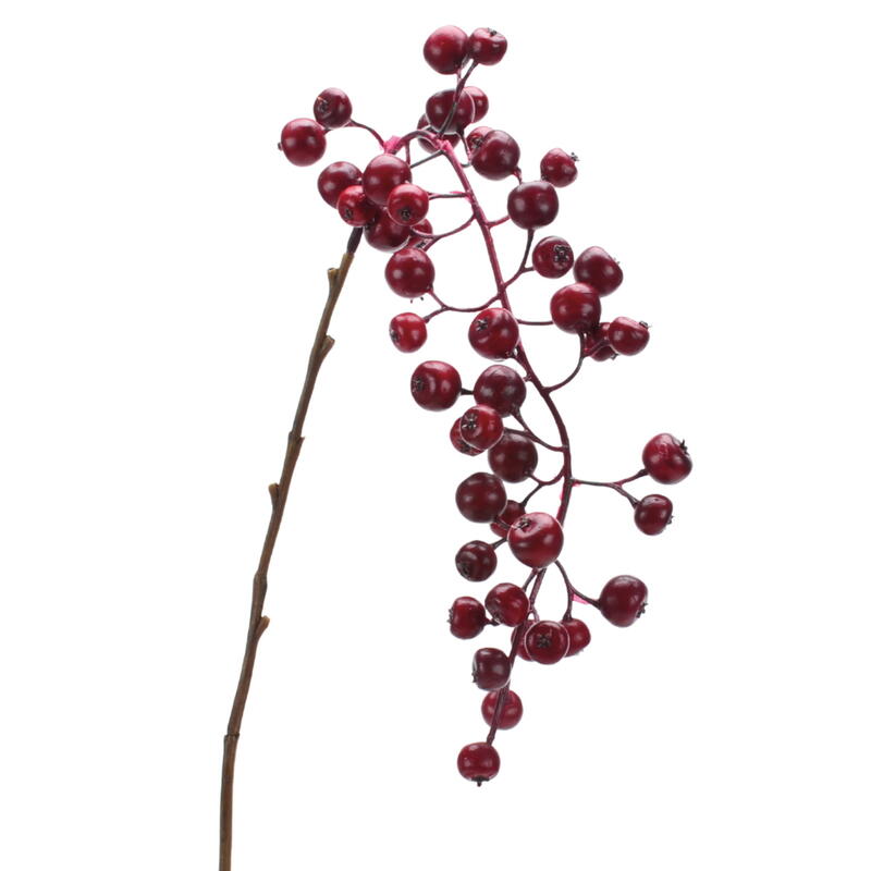  Feuerdorn-Zweig, Beerenzweig, Beerenzweig, k�nstliche Beeren, Fr�chte, herbstlicher Beerenzweig 