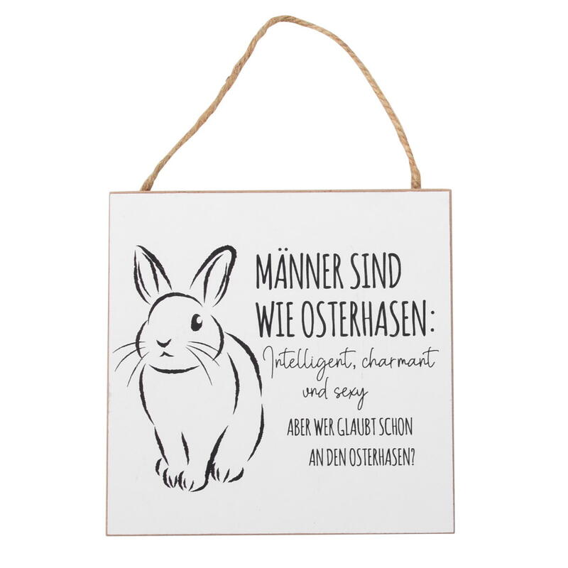  Holzschild - Mnner sind wie Osterhasen ..., Spruchschild, Deko-Schild, Spaschild, Wanddeko 