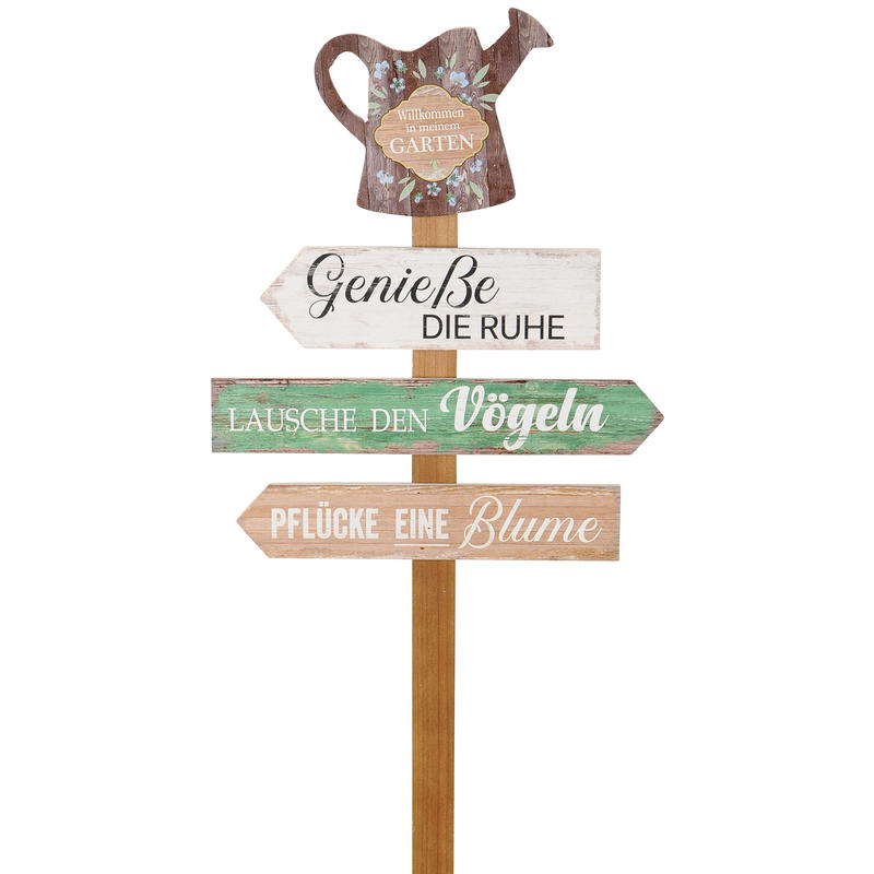 Holzschild Willkommen Im Garten Schild Mit Spruch Dekostecker
