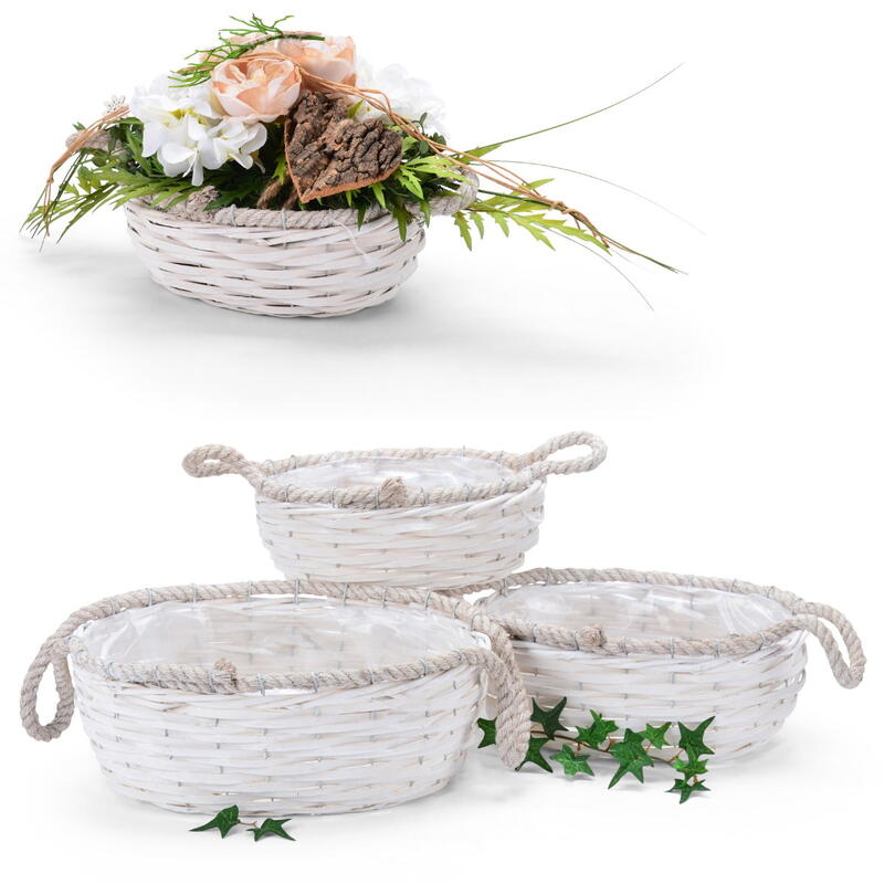 Holzspan-Pflanzkorb, Pflanzkorb, Pflanzgefäß, Korb, Körbe, Korb-Set
