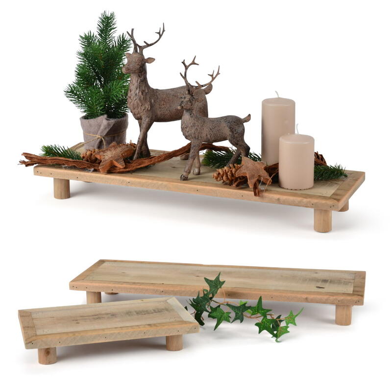   Holztablett mit Fen,   Tischpodest, Holztablett, Holzdeko, Holzbr