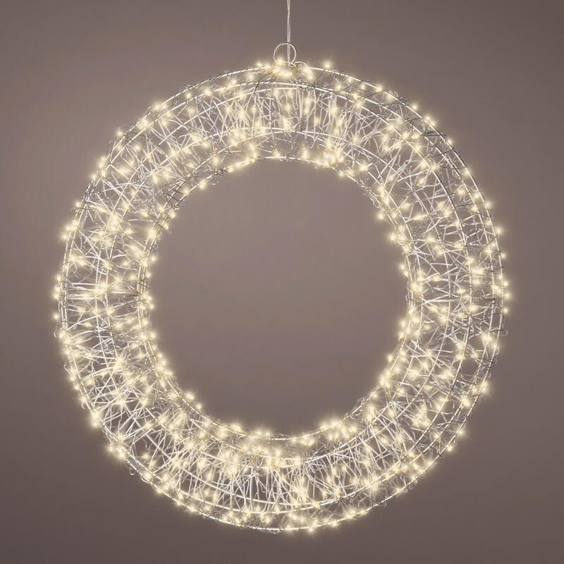  Metallkranz mit LED zum Hngen, Kranz beleuchtet, LED-Kranz, Led Kranz, Dekokranz beleuchtet, Metallkranz mit LED   &nbs