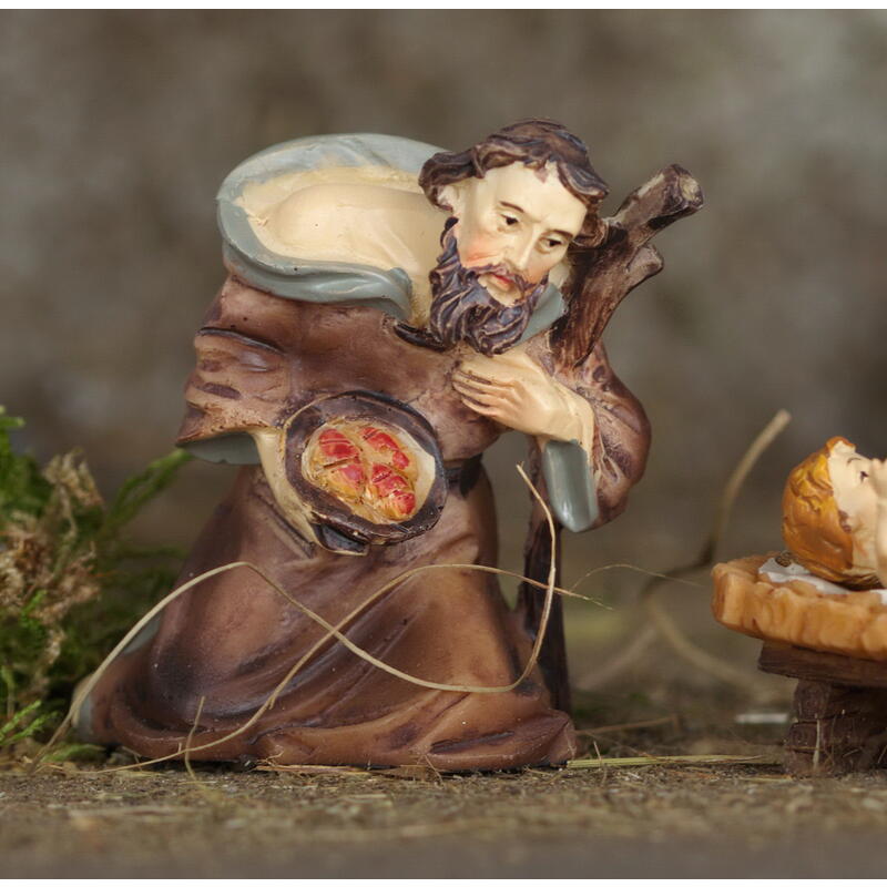 einzelne Krippenfigur Hirte kniend - Mathias Krippe, Krippenfiguren, Weihnachtskrippe Bild 3