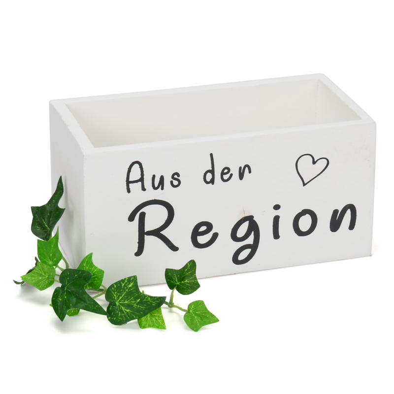 Holz-Kiste 'Aus der Region', Pflanzbox, Holzbox, Pflanztopf Bild 2