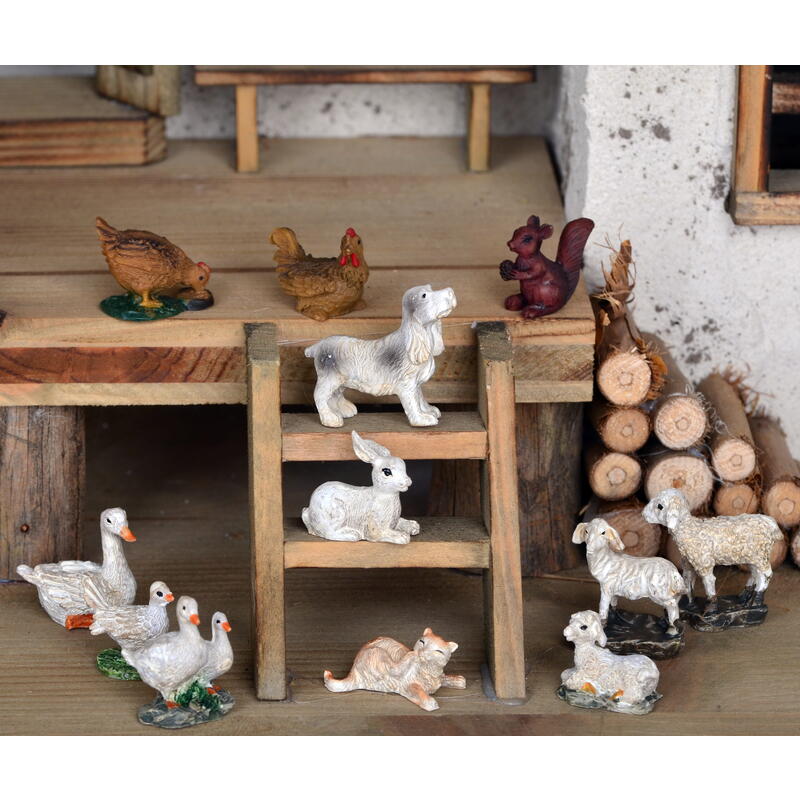 Tier-Set, 12-teilig, Hoftiere, Krippenfiguren, Weihnachtskrippe Bild 2