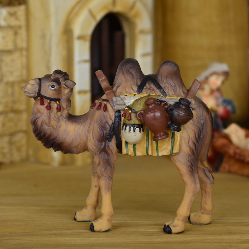  Mathias Krippenfiguren einzeln Kamel mit Gepäck Bild 3