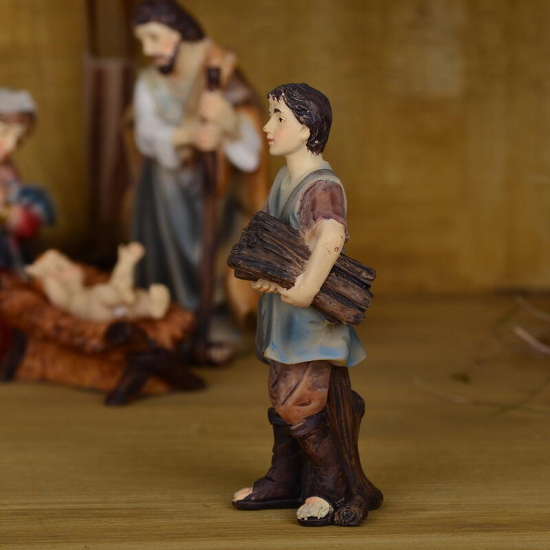 Junge mit Holz, Markus Krippe,  Krippefiguren, Weihnachtskrippe, Weihnachsdeko Bild 2