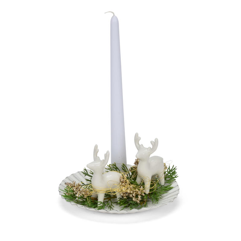 Rentier Sami, Porzellan, wei�, Weihnachtsfigur, Weihnachtsdeko, Deko Weihnachten Bild 2