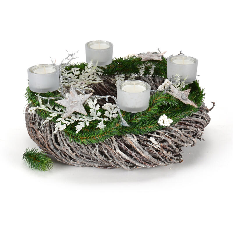 Tannenzweig 65 cm, knstlicher Tannenzweig, Weihnachtsdeko, Kunstpflanzen, Winterdeko, Adventsdeko Bild 2