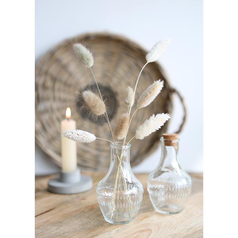 Glasflasche Milano, Glasvase, Blumenvase, Glasgef, Tischdeko, Vase klar, kleine Vase aus Glas Bild 2