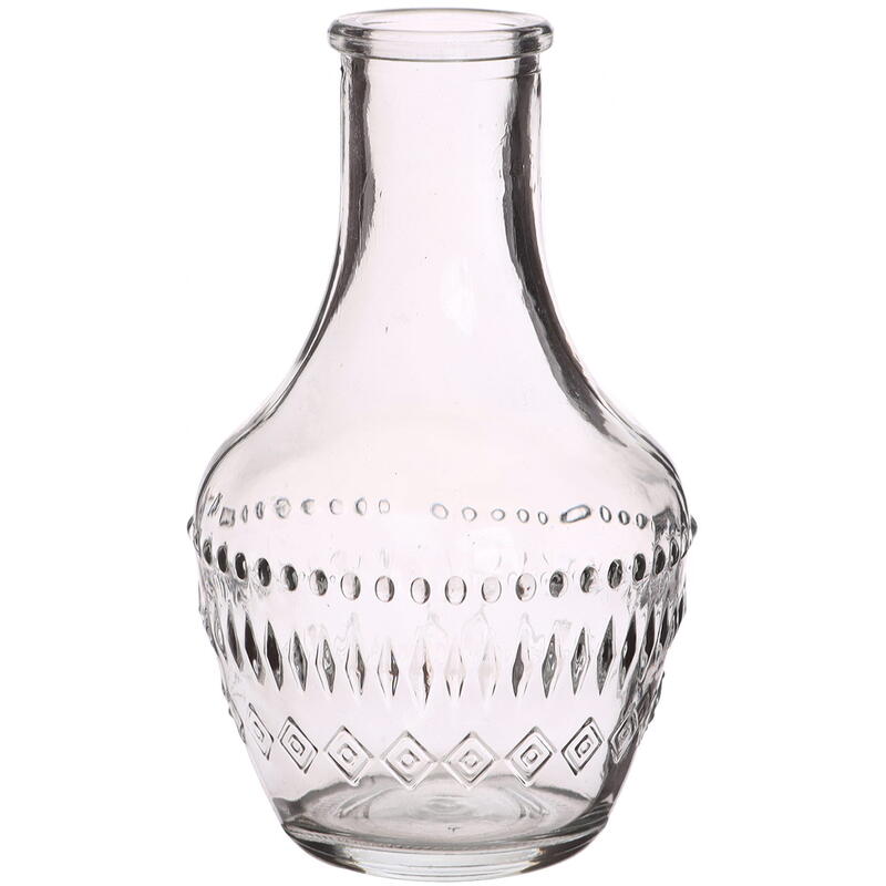 Glasflasche Milano, Glasvase, Blumenvase, Glasgef, Tischdeko, Vase klar, kleine Vase aus Glas Bild 3