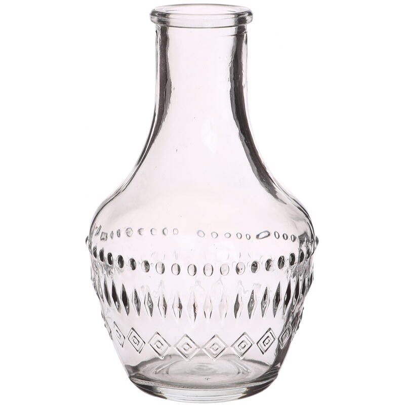Glasflasche Milano, Glasvase, Blumenvase, Glasgef, Tischdeko, Vase klar, kleine Vase aus Glas Bild 3