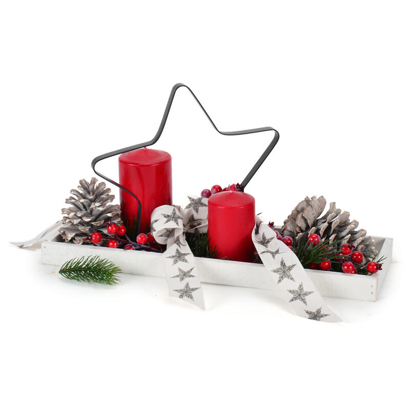 Metall-Stern schwarz, Deko-Stern aus Metall, Stern zum Selbstgestalten, Weihnachtsdeko Bild 2