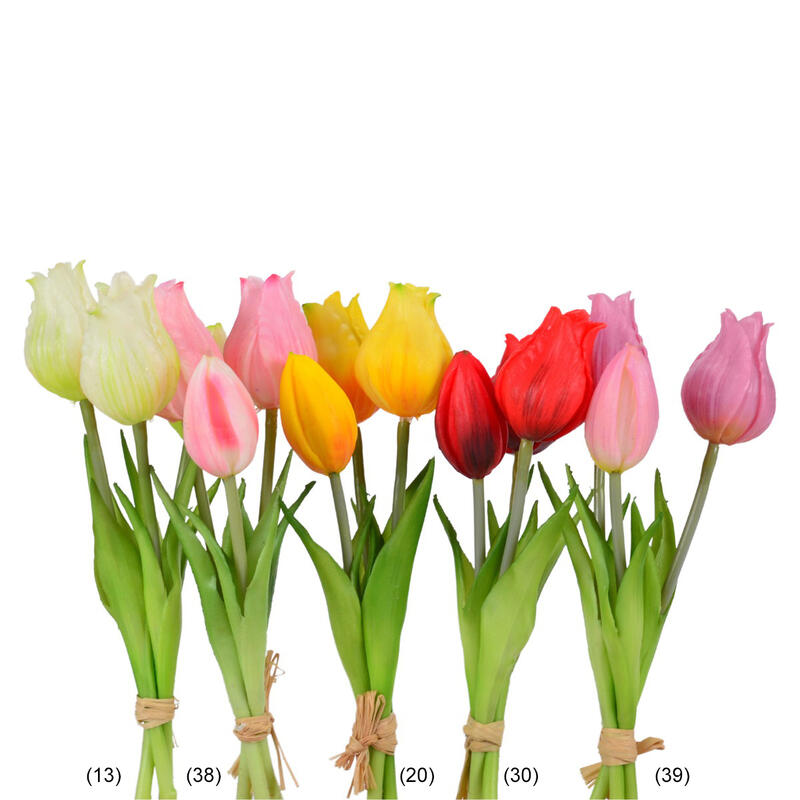 Tulpenbund Real Touch, Frhlingsblumen, knstliche Tulpe, Kunstblume, Seidenblume Bild 2