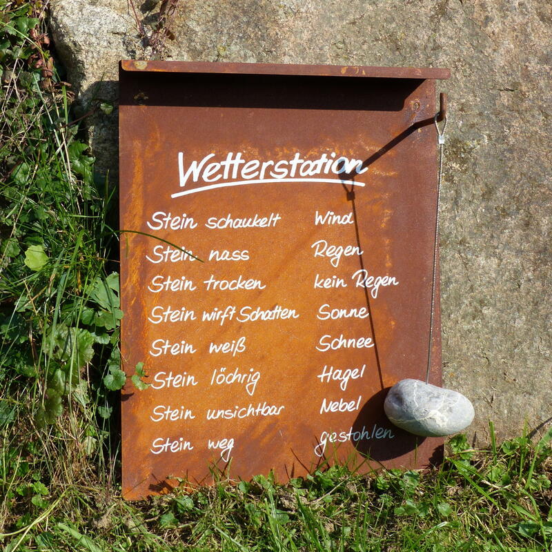 Metallschild Wetterstation, Blechschild, Rostschild, Dekoschild, Schild mit Spruch, Sprcheschild, Wanddeko Bild 2