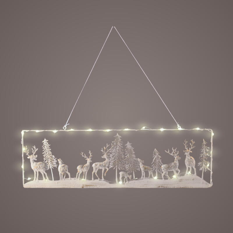 LED-Hnger Waldmotiv, Dekohnger beleuchtet, LED-Bild, Wanddeko, Winterdeko, Weihnachtsdeko Bild 3
