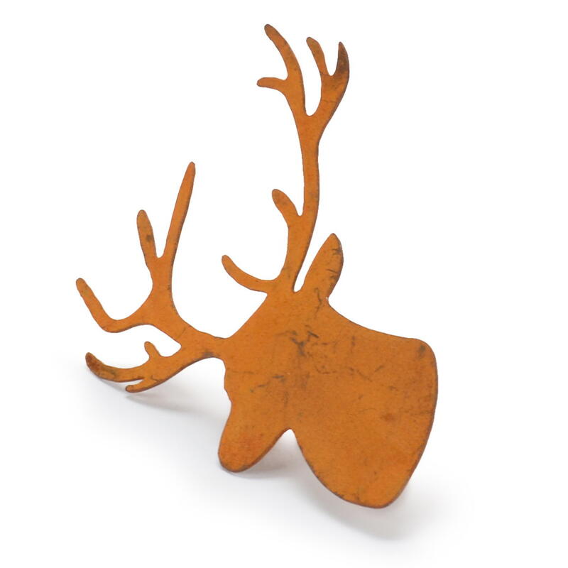  Rosthirsch, Metallhirsch zum Stecken Hirschkopf, Kerzenpin, Kerzenstecker, Hirschkopf fr Kerzen, Kerzenpin      Bild 2
