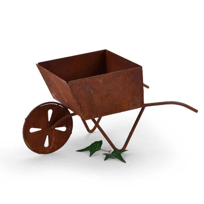  Schubkarre, Dekoschubkarre, Rostdeko, Rost-Schubkarre, Pflanzgef�� Schubkarre  Bild 2
