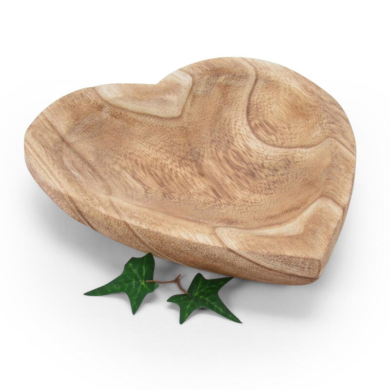 Dekoteller Herz, Herzteller, Holzteller Herz, Dekoherz aus Holz, Holzschale Herz Bild 2