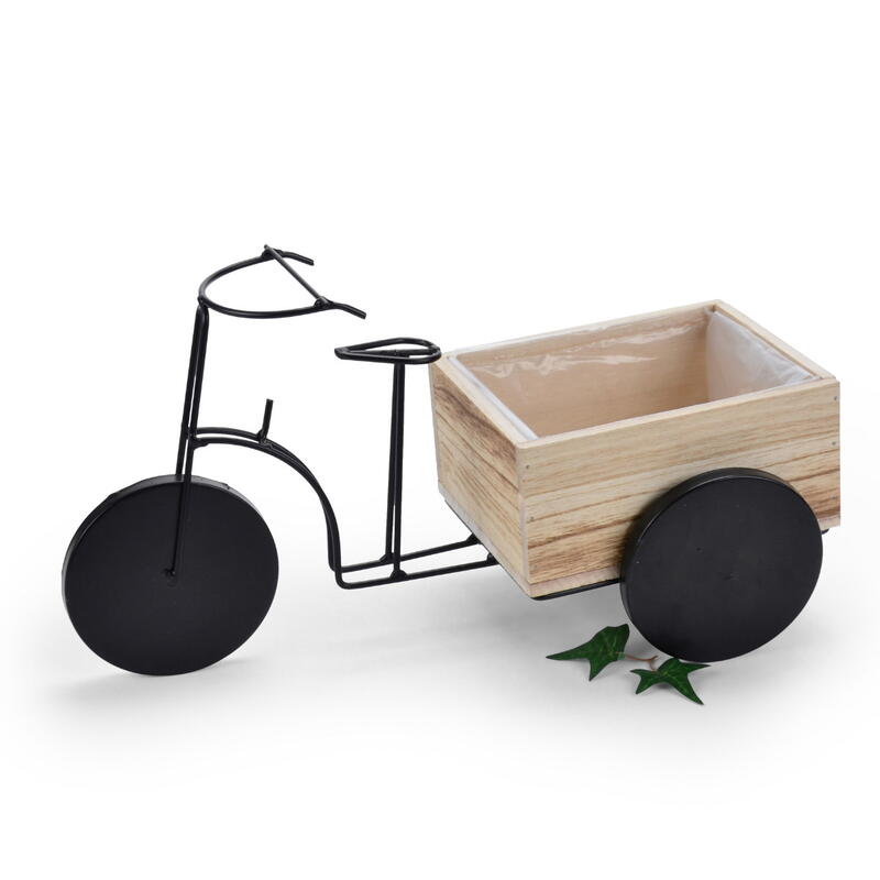 Pflanzgef�� Fahrrad, Holz/Metall-Fahrrad, Fahrrad zum Bepflanzen, Deko-Fahrrad Bild 2