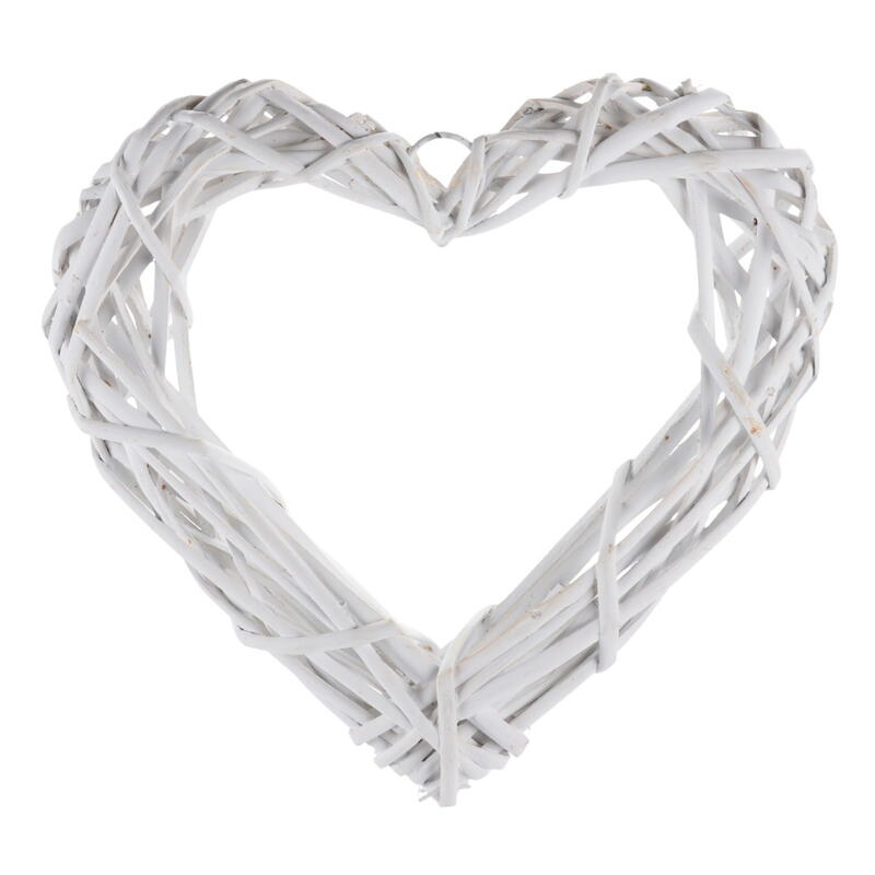 Herz, Weidenherz, Weiden-Herz offen, Rattan-Herz, Herzdeko, Hochzeitsdeko, Fensterh�nger Herz Bild 2