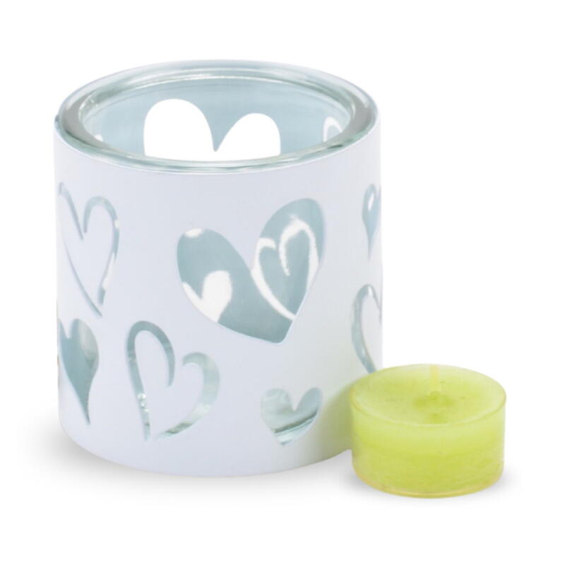 Metall-Windlicht Herzen, Teelichtglas, Windlicht, Kerzenglas, Kerzenhalter, Hochzeitsdeko Bild 2