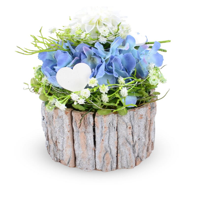 Rindenholz-Pflanzgef��-Set,&nbsp;Blumentopf Holz,&nbsp;�bertopf Rinde, Dekotopf aus Rinde, Pflanzgef�� Holz, Rindentopf Bild 2