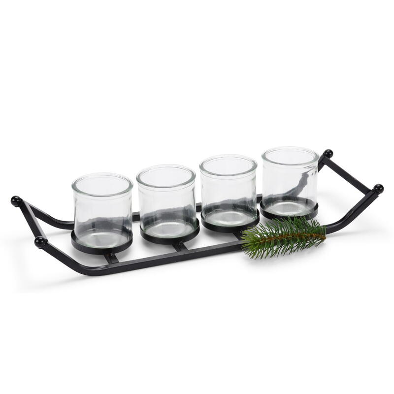 Metall-Kerzenhalter rechteckig, Metall-Kerzenst�nder, Kerzenhalter aus Metall, Adventskranz, Advent, Kerzenst�nder Metall Bild 2