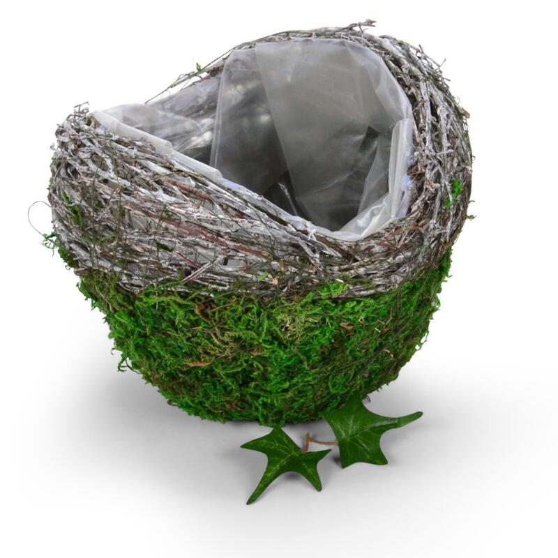 Pflanzball, Grabgef, Trauerfloristik, Moos-Pflanzball, Pflanzgef, Grabschmuck Bild 2