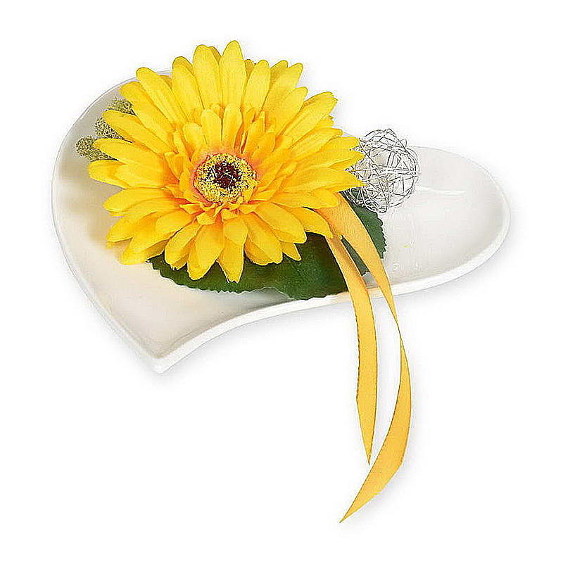 Blumengesteck amapola primeln Gerbera ranunkeln-arte flores/seidenblumen 