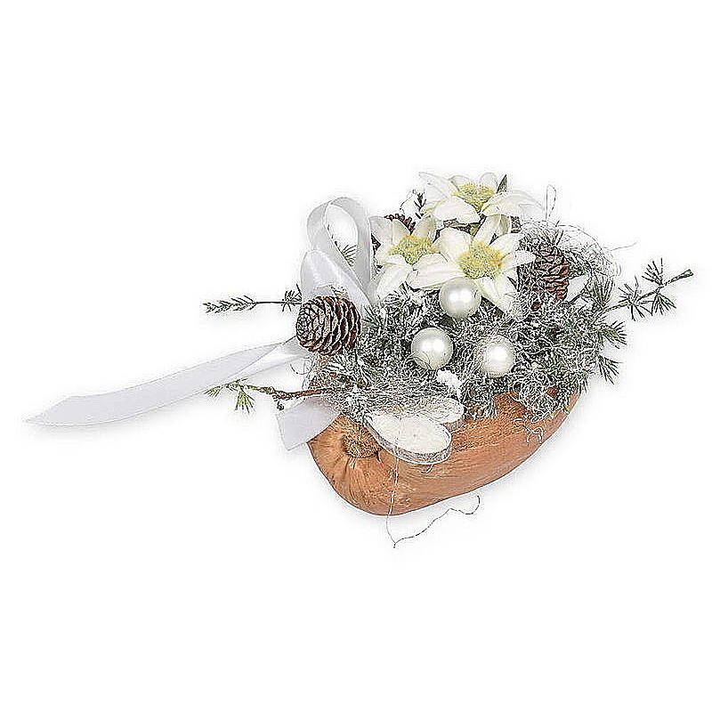 Leucodendron-Kpfe am Draht, Grabgestecke, Grabschmuck, Allerheiligengestecke, Trauerfloristik, Trockenblumen, Zapfen Bild 2