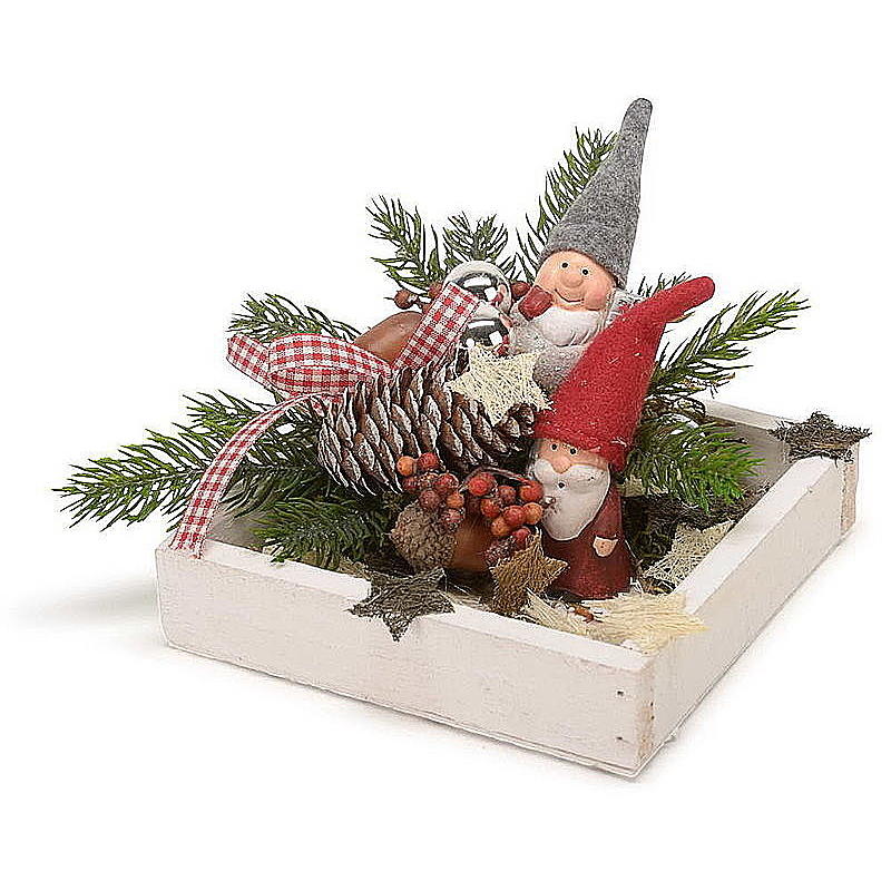 Mini Santa Keramikfigur Weihnachtsmann mit Filzhut, Deko Weihnachtsmann, Deko Figur, Weihnachtsdeko, Deko Weihnachten Bild 2