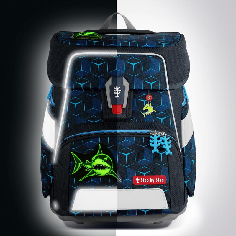 Step by Step SPACE SHINE, Schulranzen-Set 5-teilig, Shark Dexter, Special Edition Bild 3