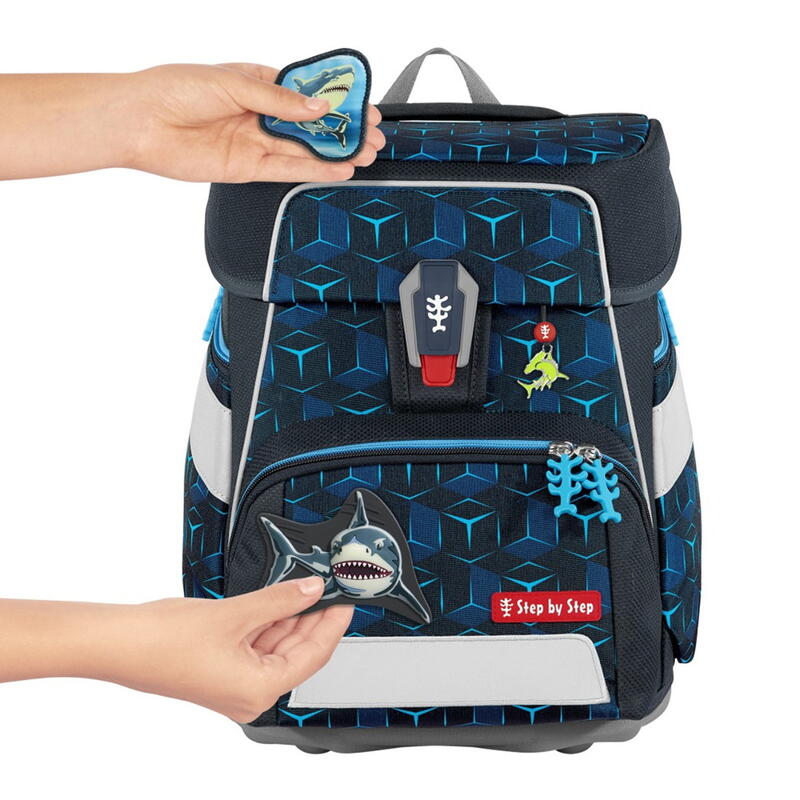 Step by Step SPACE SHINE, Schulranzen-Set 5-teilig, Shark Dexter, Special Edition Bild 6