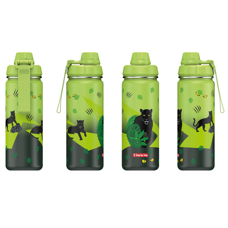 Step by Step - Isolierte Edelstahl-Trinkflasche Black Cat Bild 3