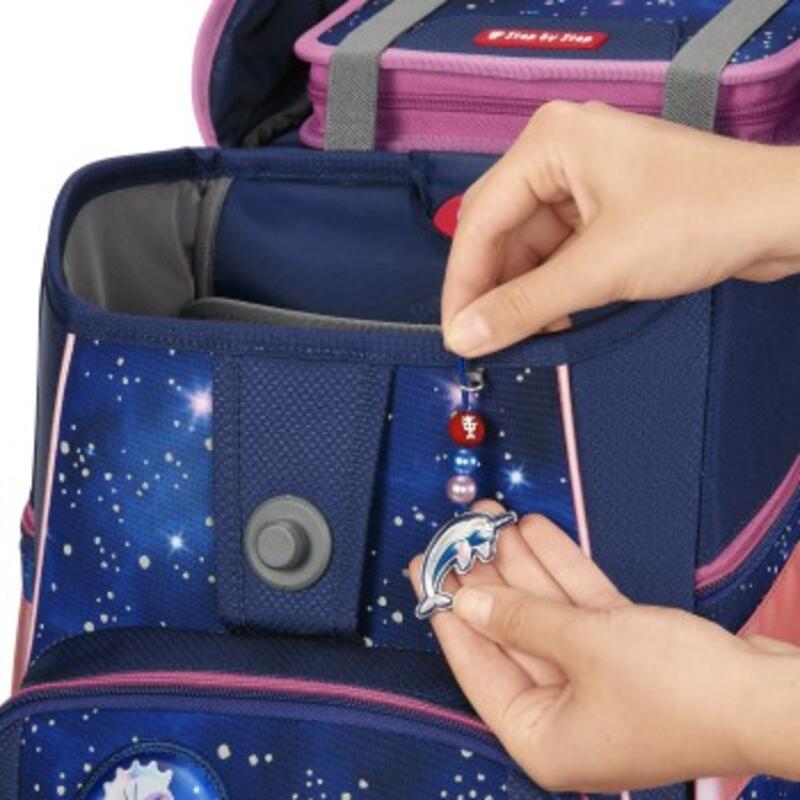 Step By Step Magic MAGS Reflect Star Seahorse Zoe - Set 3 Pezzi Rifrangenti Per Zaino (Blu/Rosa)