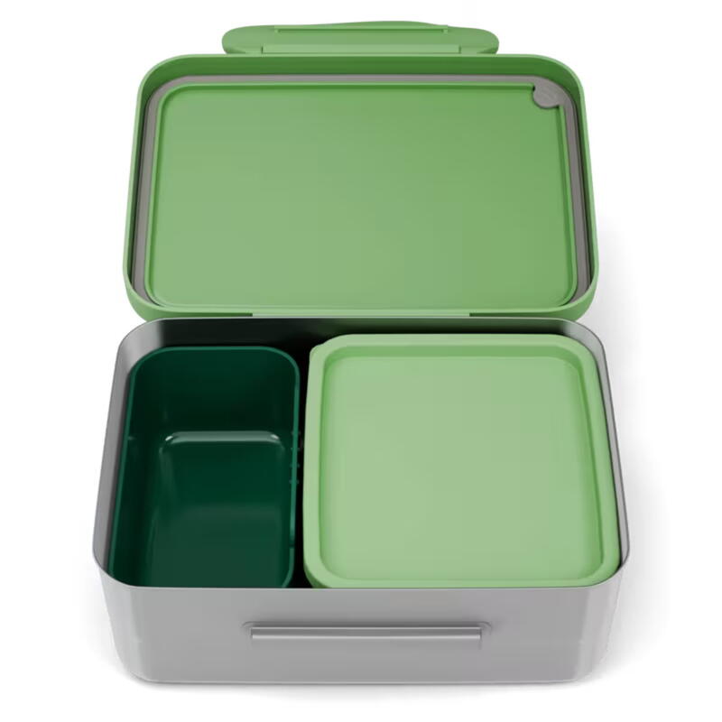 Edelstahl Brotdose Dschungel, Edelstahl Lunchbox, Lunchbox, Vesperbox, Brotzeitdose, Ergobag Brotbox Bild 3
