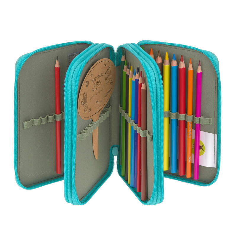 L�ssig Trriple Pencil Case Unique turquoise Bild 3