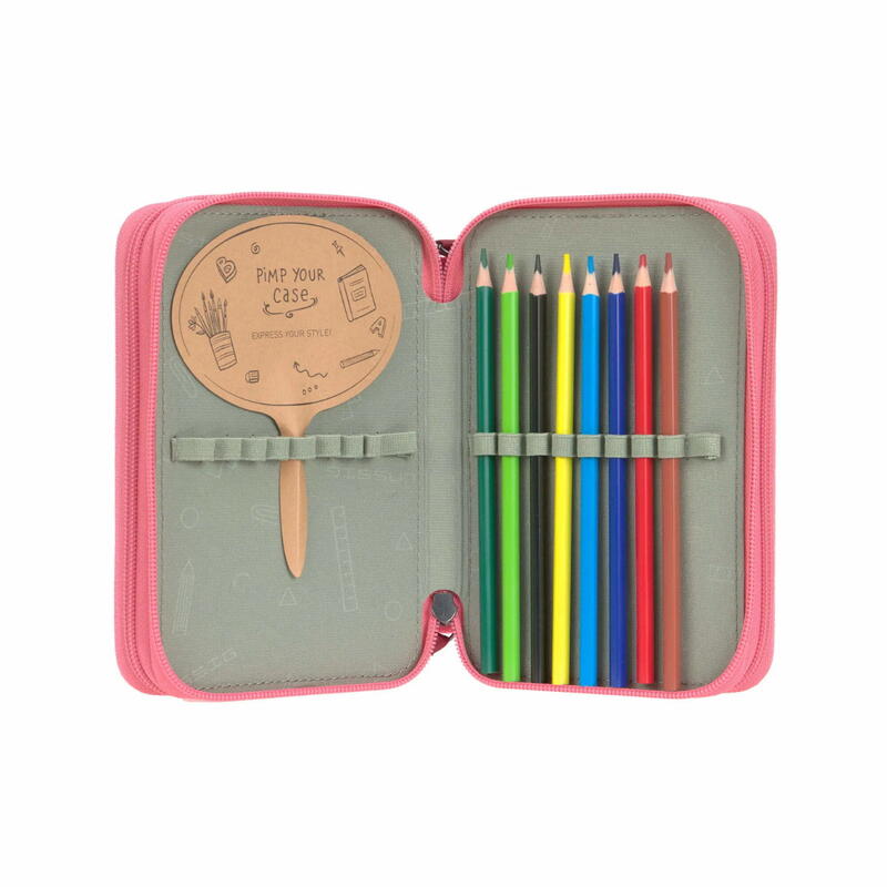 L�ssig Trriple Pencil Case Unique pink Bild 4