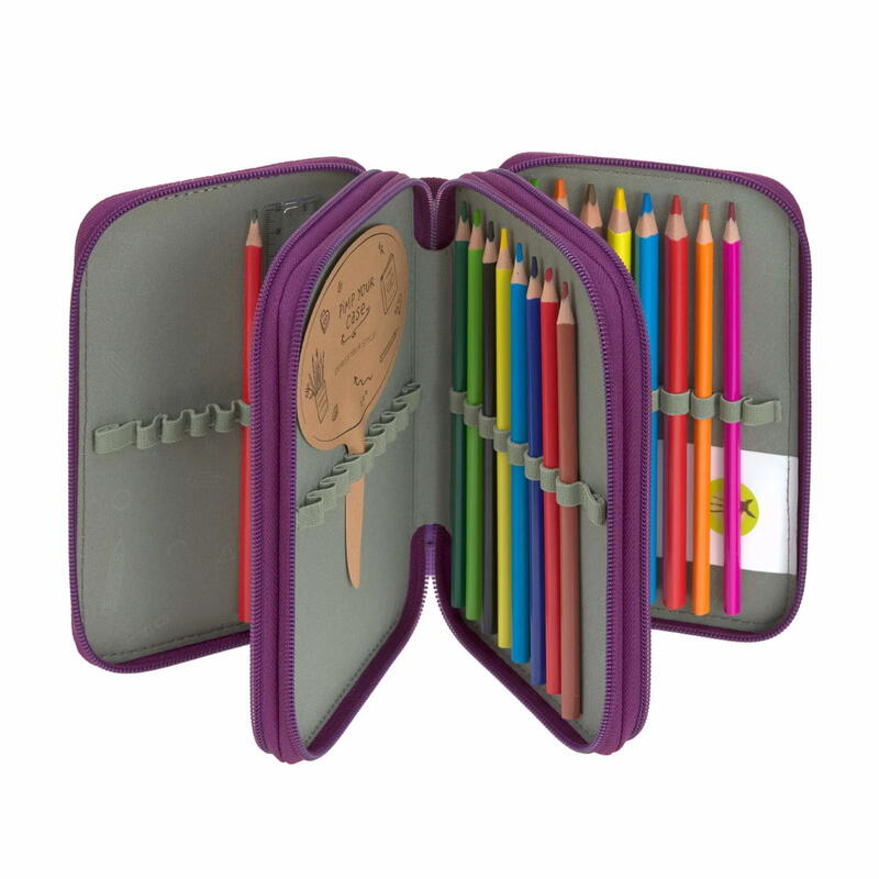L�ssig Trriple Pencil Case Unique lilac Bild 3