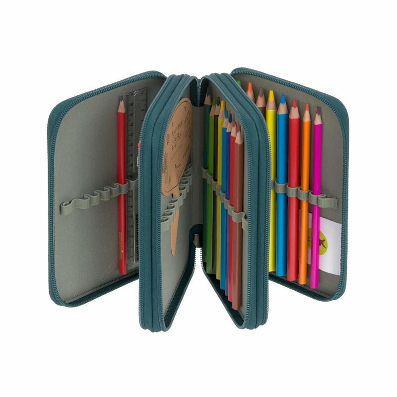 L�ssig Trriple Pencil Case Unique dark green Bild 2
