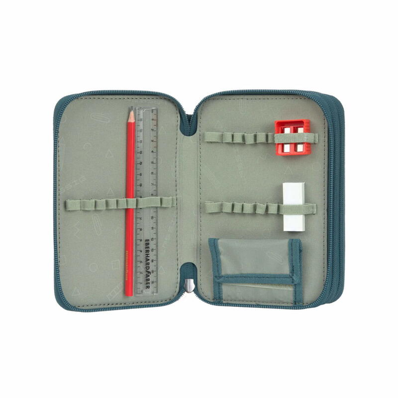 L�ssig Trriple Pencil Case Unique dark green Bild 3